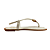(Pe2398) Rasteira Detalhe Metalizado Off White - Imagem 1