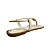 (Pe2398) Rasteira Detalhe Metalizado Off White - Imagem 3