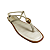 (Pe2398) Rasteira Detalhe Metalizado Off White - Imagem 4