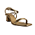 (6745-20229) Sandália Salto Bloco Sparkle Champagne - Imagem 2