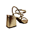 (6745-20229) Sandália Salto Bloco Sparkle Champagne - Imagem 3
