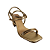 (6745-20229) Sandália Salto Bloco Sparkle Champagne - Imagem 4