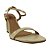 (1526-3231) Sandália Salto Geométrico Metalizado Off White - Imagem 2