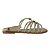(F1713) Rasteira Tiras Finas E Esferas  Off White - Imagem 1