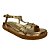 (40158-100) Papete Com Strass E Palmilha Acolchoada Champagne - Imagem 2