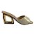 (Z6501-28767) Tamanco Salto Geométrico Vazado Off White - Imagem 1