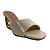 (Z6501-28767) Tamanco Salto Geométrico Vazado Off White - Imagem 2