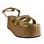 (Z6590-28811) Sandália Plataforma Tramas Naturais Champagne - Imagem 2