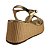 (Z6590-28811) Sandália Plataforma Tramas Naturais Champagne - Imagem 3