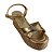 (Z6590-28811) Sandália Plataforma Tramas Naturais Champagne - Imagem 4