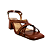 (8463-90930) Sandália Salto Bloco Tiras Caramelo - Imagem 2