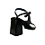 (8463-90930) Sandália Salto Bloco Tiras Preto - Imagem 3