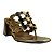 (4662-91154) Tamanco Salto Bloco Esferas Metalizado/Ouro Light - Imagem 2