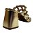 (4662-91154) Tamanco Salto Bloco Esferas Metalizado/Ouro Light - Imagem 3