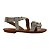 (8131-7000) Sandália Rasteira Detalhe Strass  Off White - Imagem 1