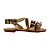 (8131-7100) Sandália Rasteira Detalhe Strass  Ouro Light - Imagem 1