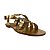 (8131-7100) Sandália Rasteira Detalhe Strass  Ouro Light - Imagem 2