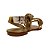 (8131-7100) Sandália Rasteira Detalhe Strass  Ouro Light - Imagem 3