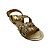 (8131-7100) Sandália Rasteira Detalhe Strass  Ouro Light - Imagem 4