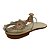 (8165-7100) Sandália Rasteira Aplicações Detalhes Off White - Imagem 3