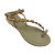 (8165-7100) Sandália Rasteira Aplicações Detalhes Off White - Imagem 4