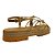 (114-2275) Sandália Flatform Tiras Detalhes Nós  Ouro Light - Imagem 3
