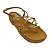 (114-2275) Sandália Flatform Tiras Detalhes Nós  Ouro Light - Imagem 4