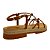 (114-2275) Sandália Flatform Tiras Detalhes Nós  Ambar - Imagem 3