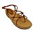(114-2275) Sandália Flatform Tiras Detalhes Nós  Ambar - Imagem 4