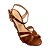 (104 7249) Sandália Anabela Tiras  Caramelo - Imagem 4