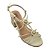 (8422-90914) Sandália Salto Bloco Tiras E Detalhes  Off White - Imagem 4