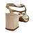 (8453-91134) Sandália Salto Bloco Detalhe  Off White - Imagem 3