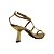 (9572-2986) Sandália Feminina Salto Fino Dourado  Ouro Light - Imagem 3