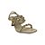 (5384-12186) Sandália Salto Metalizado Tiras Esferas Douradas Off White - Imagem 2