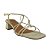 (4611965) Sandália Salto Bloco Tiras Finas Nós  Off White - Imagem 2