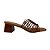 (4612187) Tamanco Salto Bloco Tiras Finas   Whisky - Imagem 1