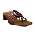 (4612187) Tamanco Salto Bloco Tiras Finas   Whisky - Imagem 2