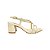 (5313-11744) Sandália Salto Bloco Tiras Intense Off White - Imagem 1