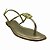 (702611454) Sandália Rasteira Tiras Em T Detalhe  Ouro Light - Imagem 2