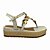 (313700-98) Flatform Tiras Aplicações Metálicas Off White - Imagem 1