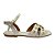 (264200-263) Sandália Rasteira Tiras Em H E Aplicações De Tachas Off White - Imagem 1