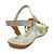 (264200-263) Sandália Rasteira Tiras Em H E Aplicações De Tachas Off White - Imagem 3
