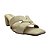 (232Se) Tamanco Salto Bloco Tira H Off White - Imagem 2