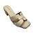 (232Se) Tamanco Salto Bloco Tira H Off White - Imagem 4