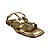 (4285Ne) Sandália Tira H Aplicações Douradas Iron Ouro - Imagem 2