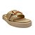 (Zx2506) Flatform Com Fivela Metalizada Amendoa - Imagem 2