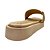 (Zx2506) Flatform Com Fivela Metalizada Amendoa - Imagem 3