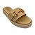 (Zx2506) Flatform Com Fivela Metalizada Amendoa - Imagem 4