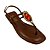 (700311454) Sandália Rasteira Com Aplique  Whisky - Imagem 4