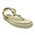 (Zx2545) Sandália Flatform Com Pedrarias  Off White - Imagem 2